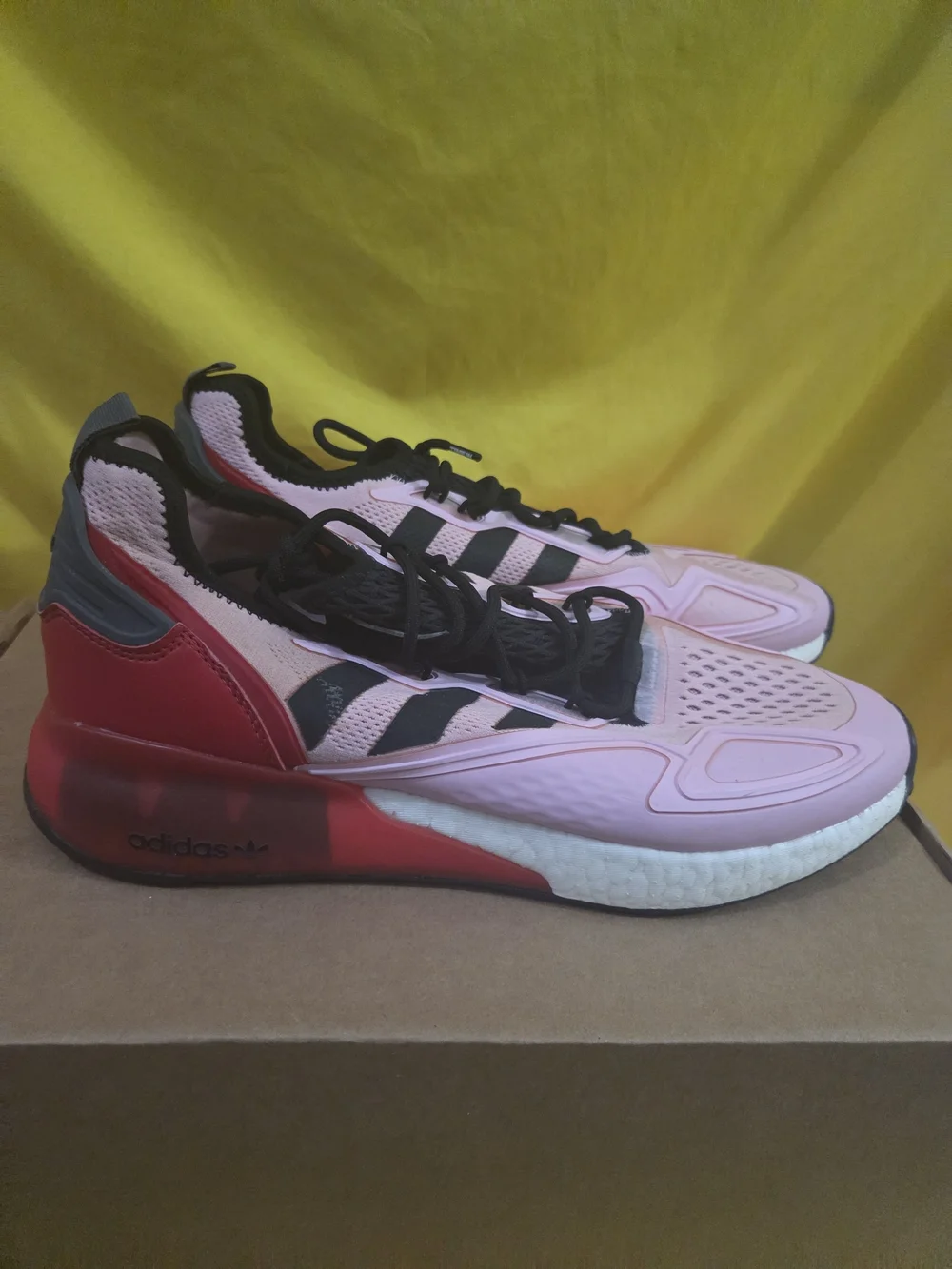 Adidas Ninja X Zx 2k Boost True Pink Scarlet ( Worn, Not In Original Box)
